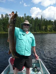 northern pike fishing on Penassi Lake